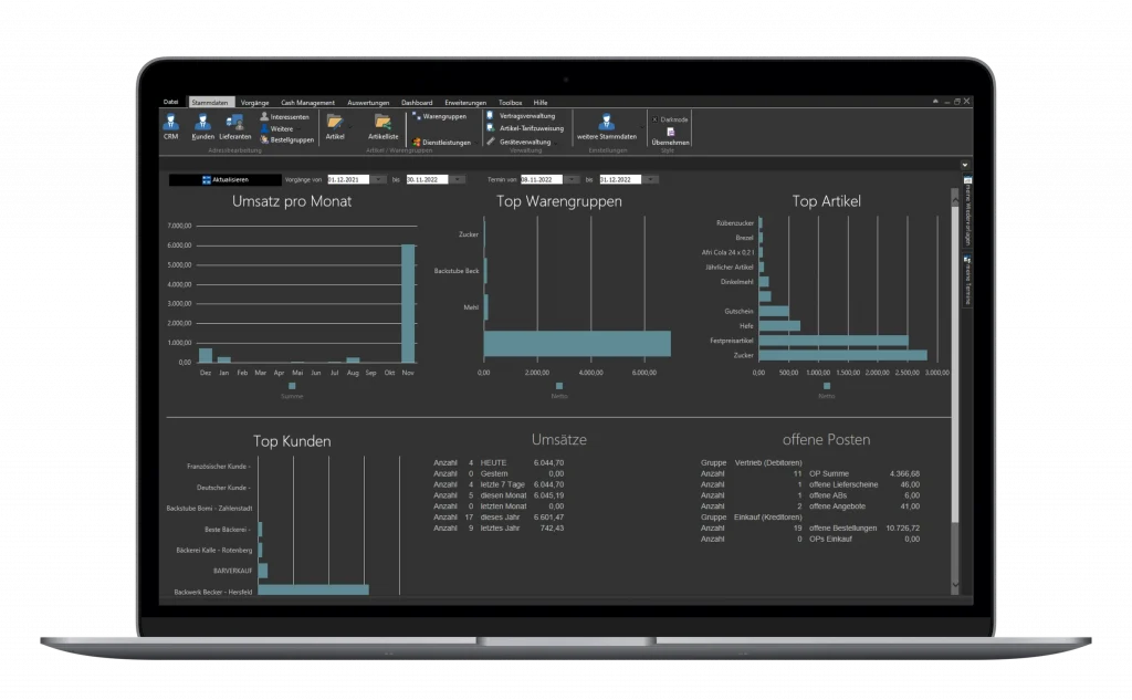 Warenwirtschaftssystem des X9 AFS-Manager