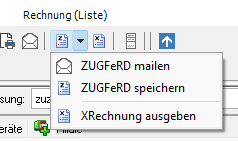 XRechnung, ZUGFeRD Export-Funktion